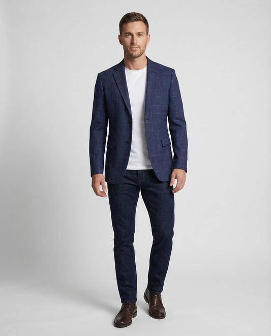 Giacca Uomo Quadri Classica Slim Fit - Brentozzi