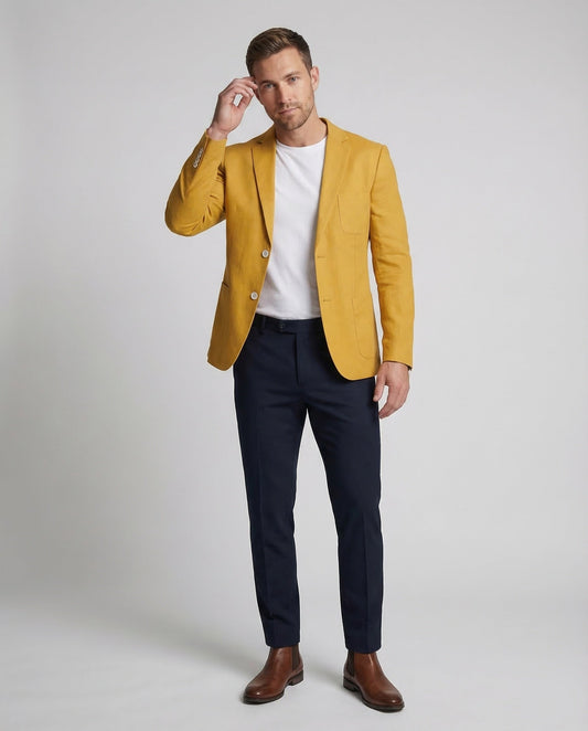 Blazer Uomo in Lino Estivo Slim Fit - Brentozzi