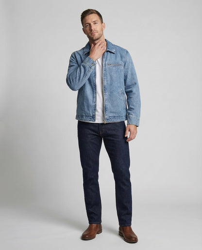 Giacca Jeans Unisex Ampia con Chiusura Lampo - Brentozzi