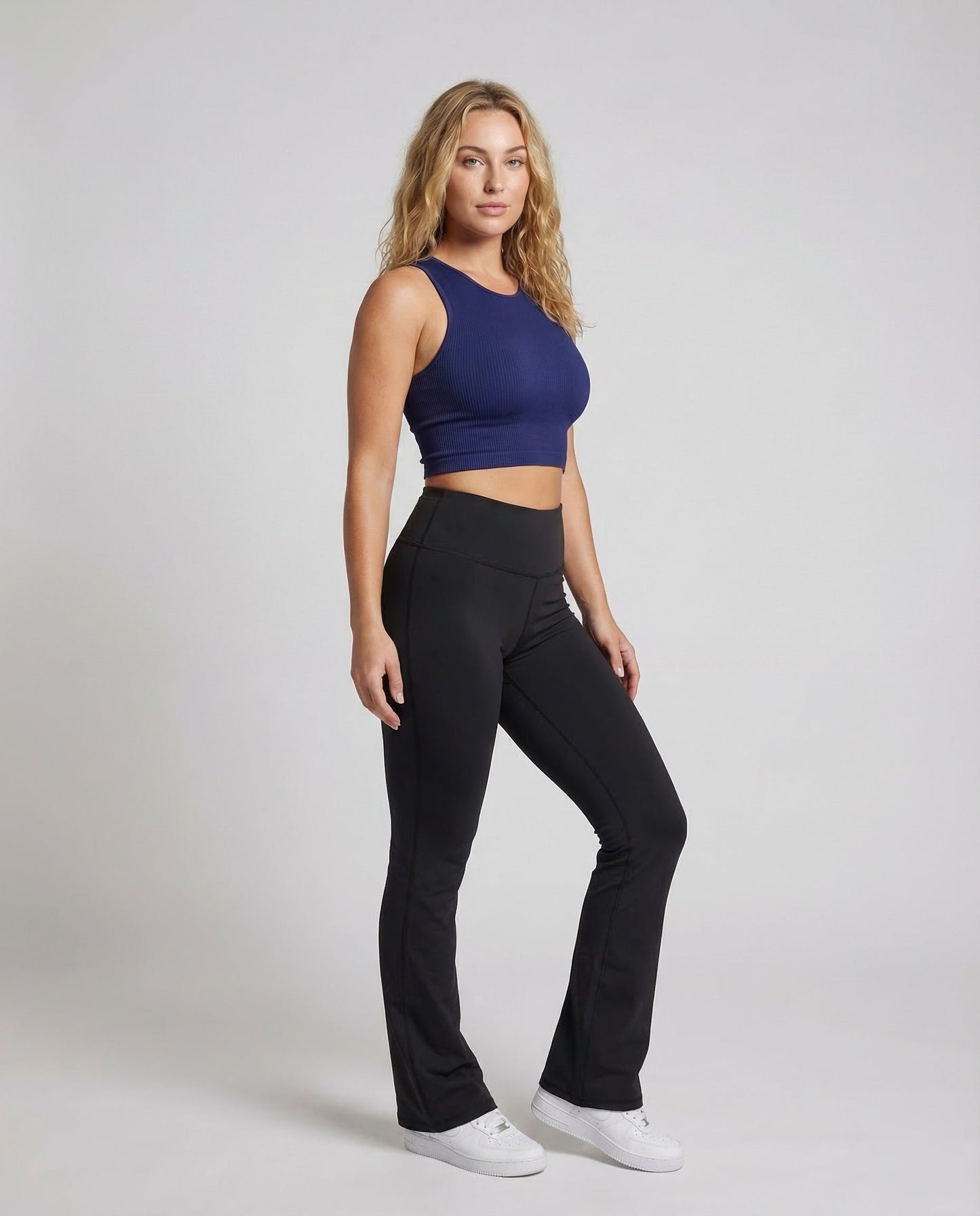 Pantaloni Yoga Donna Vita Alta Gamba Svasata - Brentozzi