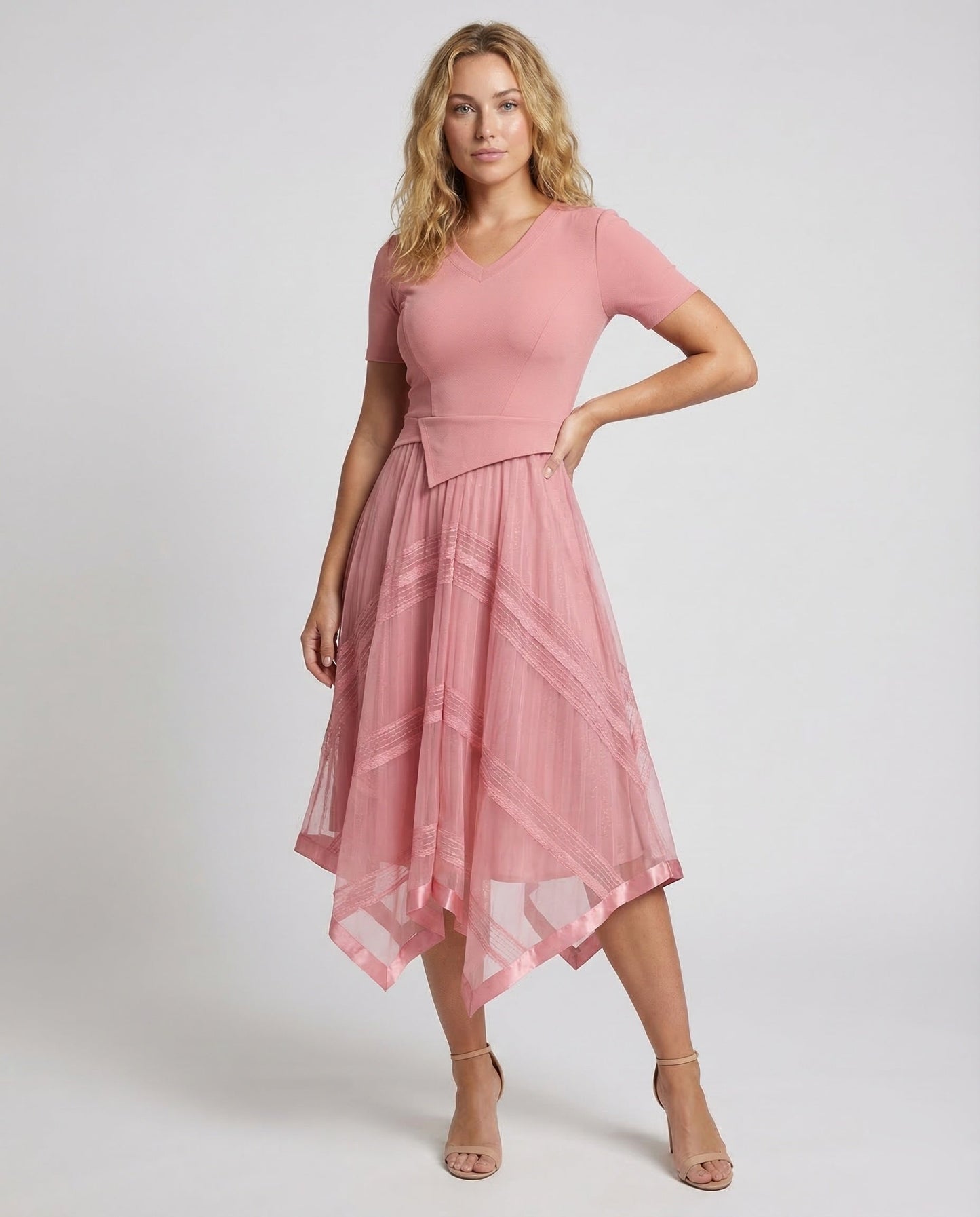 Abito Midi Donna in Maglia Gonna a Balze - Brentozzi