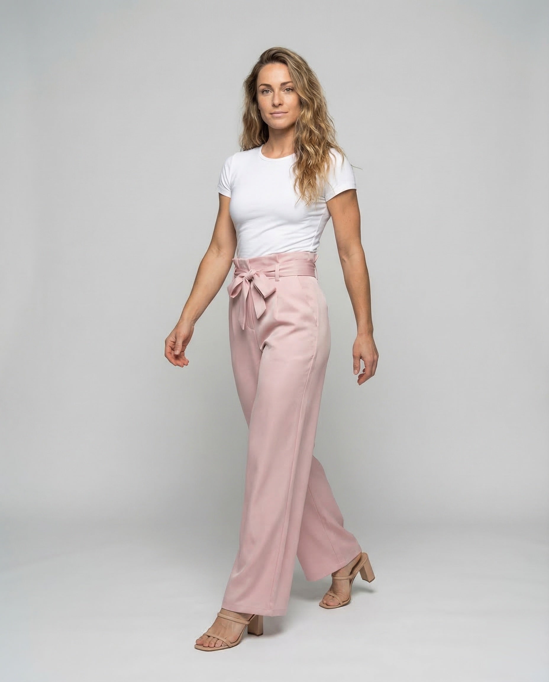 Pantaloni Donna Vita Alta con Cintura Regolabile - Brentozzi