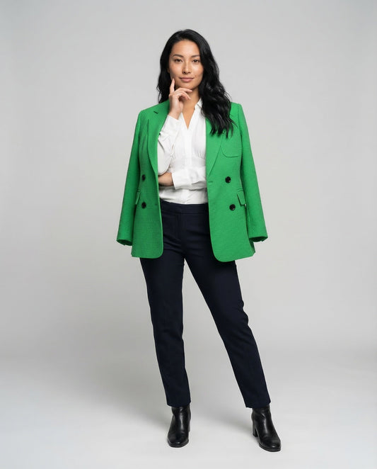 Blazer Doppiopetto Donna in Tessuto Strutturato - Brentozzi