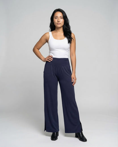Pantaloni Yoga Donna Taglio Largo Spacco - Brentozzi
