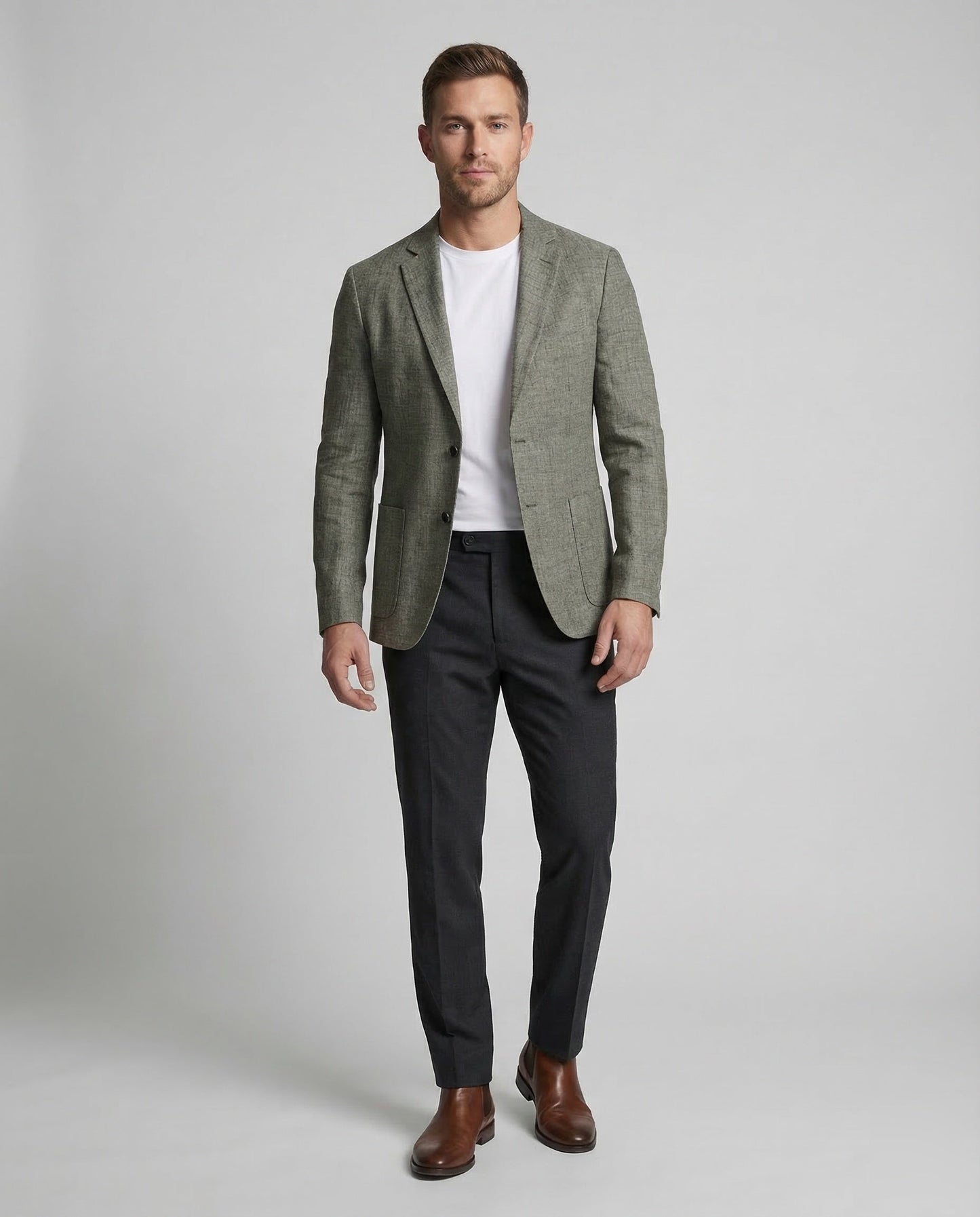 Giacca Uomo in Misto Lino Stile City - Brentozzi