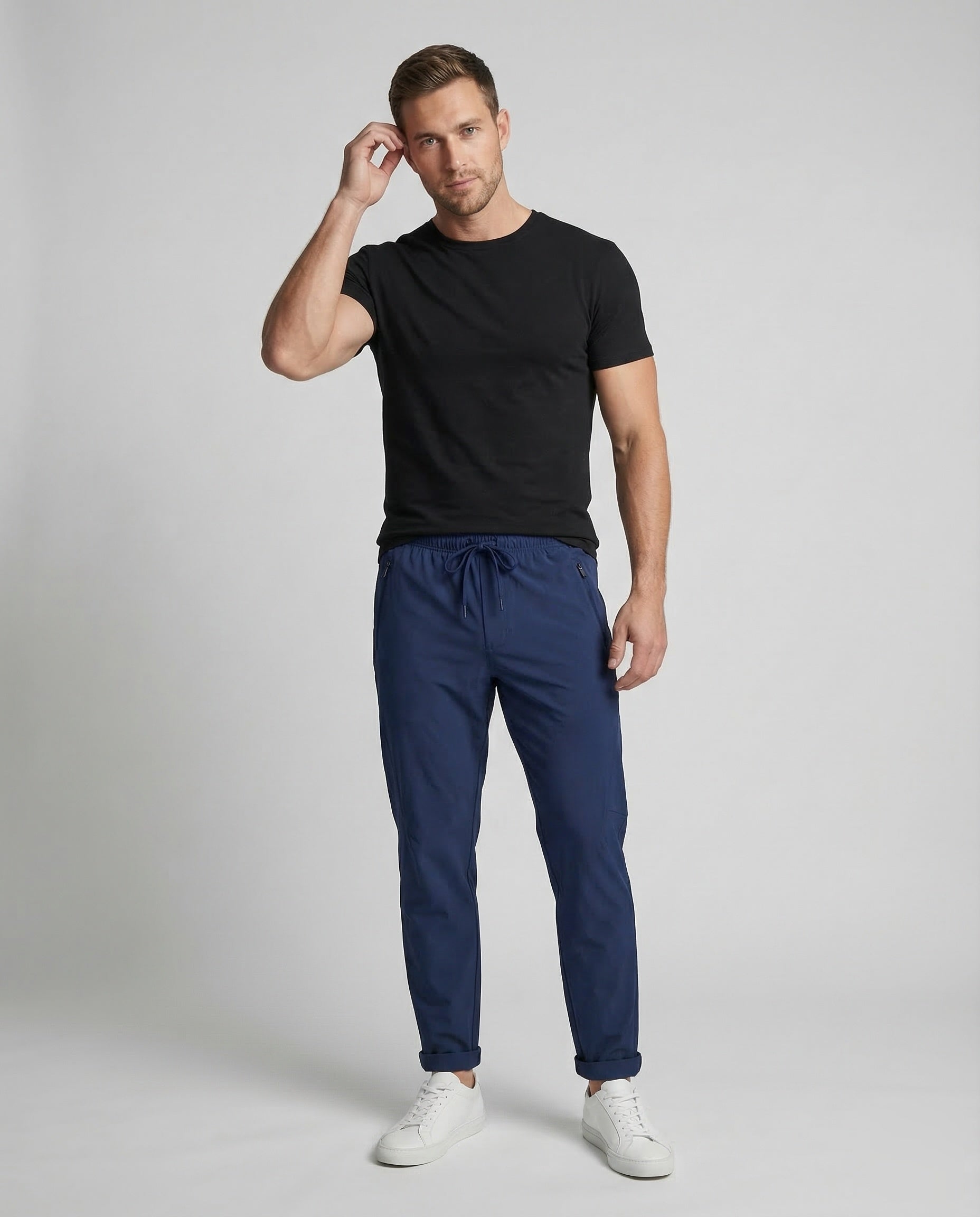 Pantaloni Allenamento Uomo in Tessuto Stretch Slim - Brentozzi