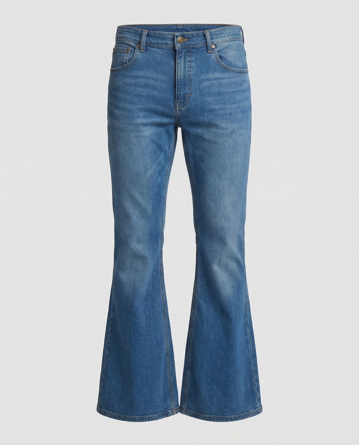 Jeans Uomo Vintage Taglio Svasato Effetto Usato