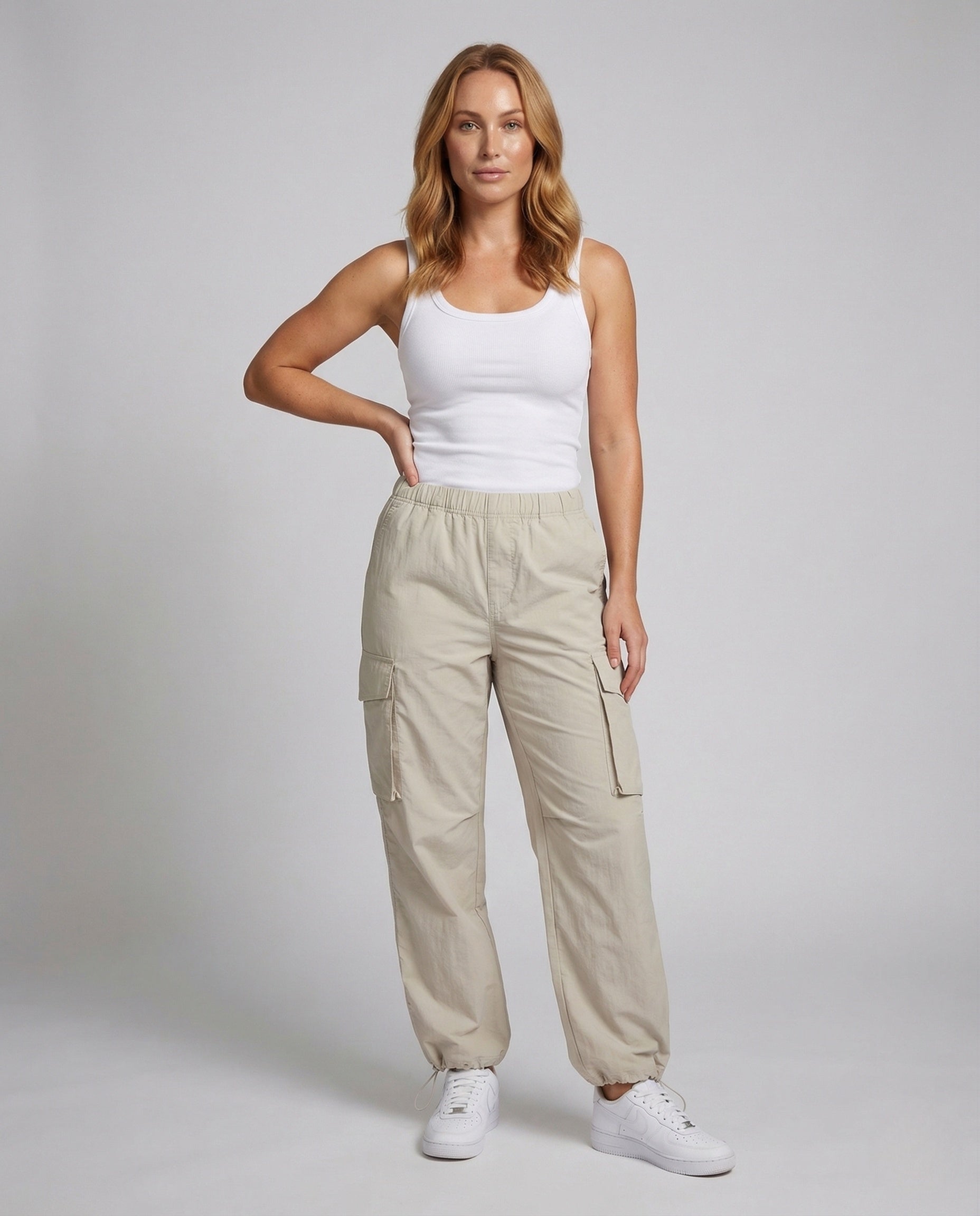 Pantaloni Cargo Donna in Cotone Mix Vestibilità Comoda - Brentozzi