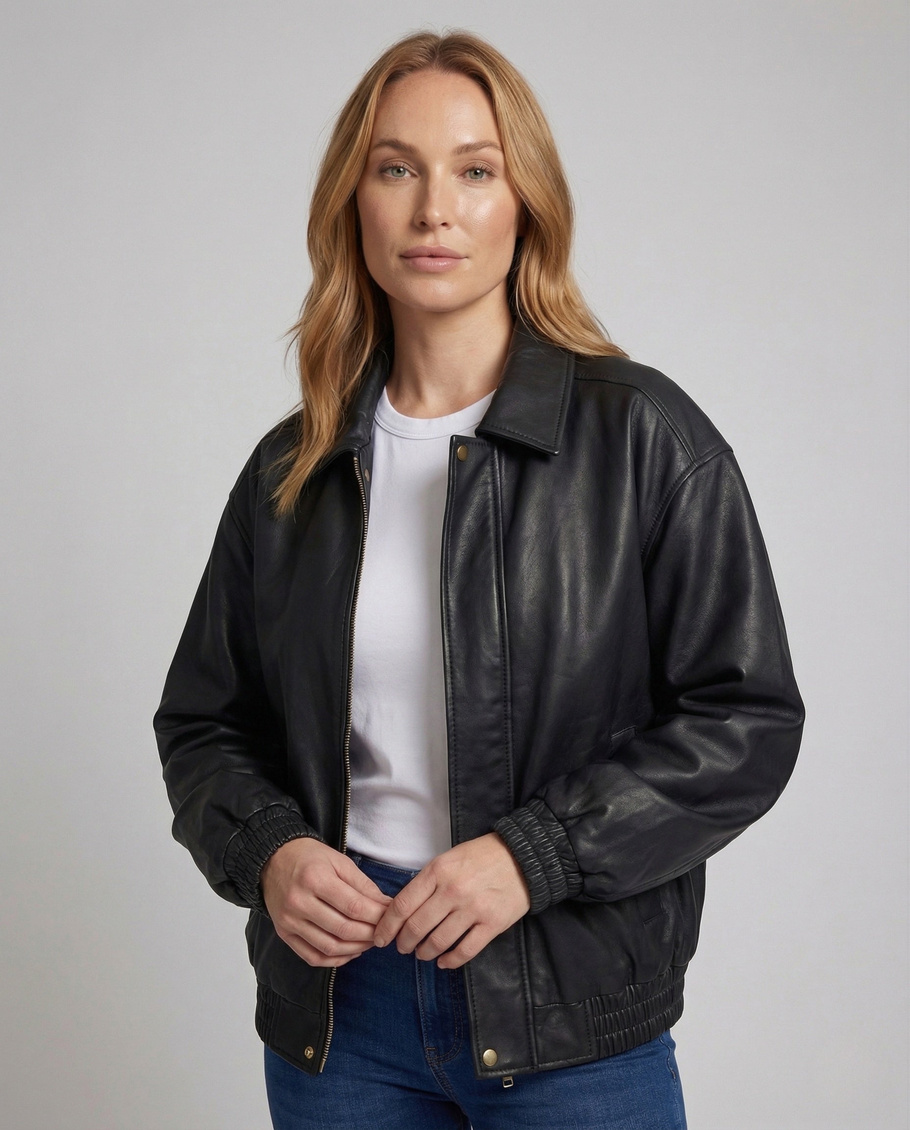 Giacca Donna in Ecopelle Colletto Camicia - Brentozzi