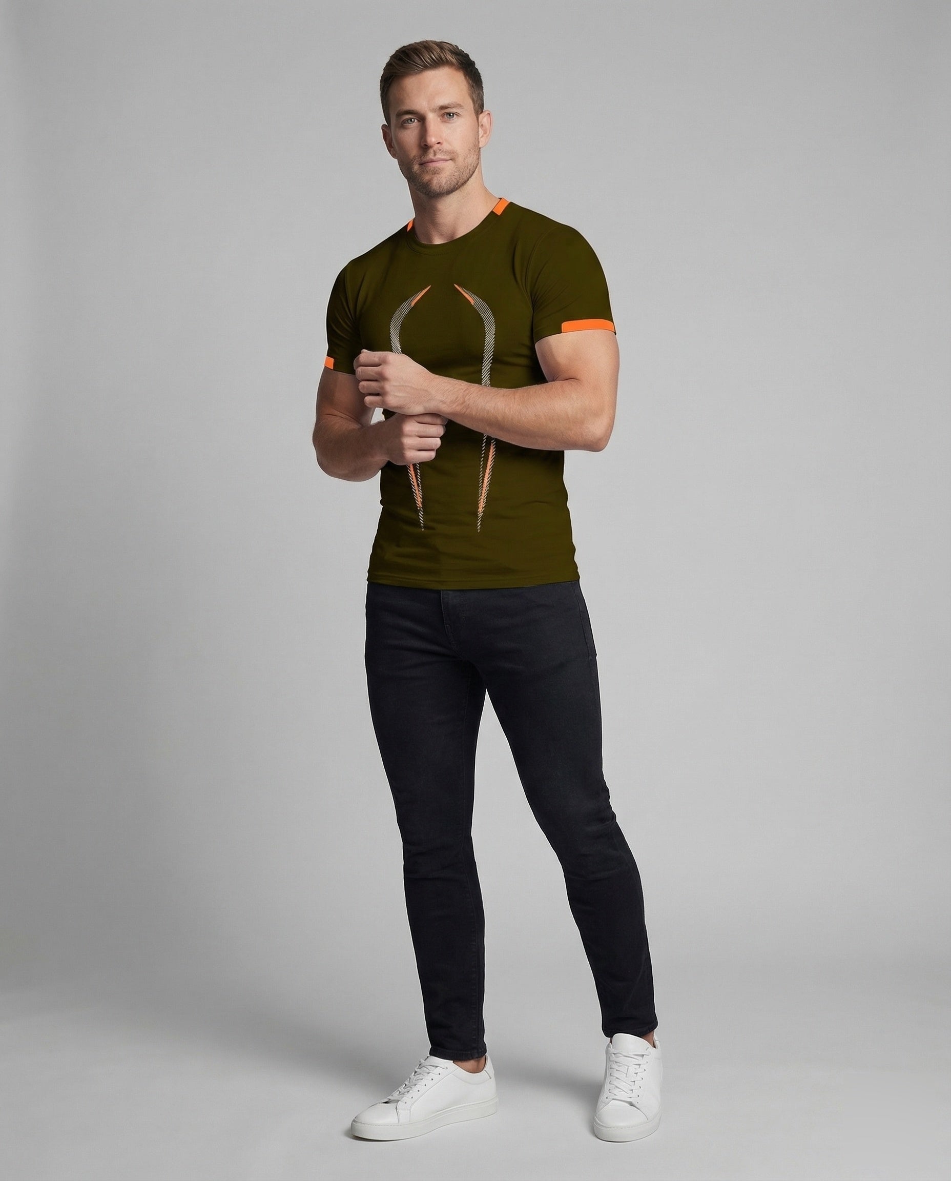Maglietta Fitness Uomo Tessuto Traspirante Stile Grafico - Brentozzi