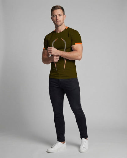 Maglietta Fitness Uomo Tessuto Traspirante Stile Grafico - Brentozzi