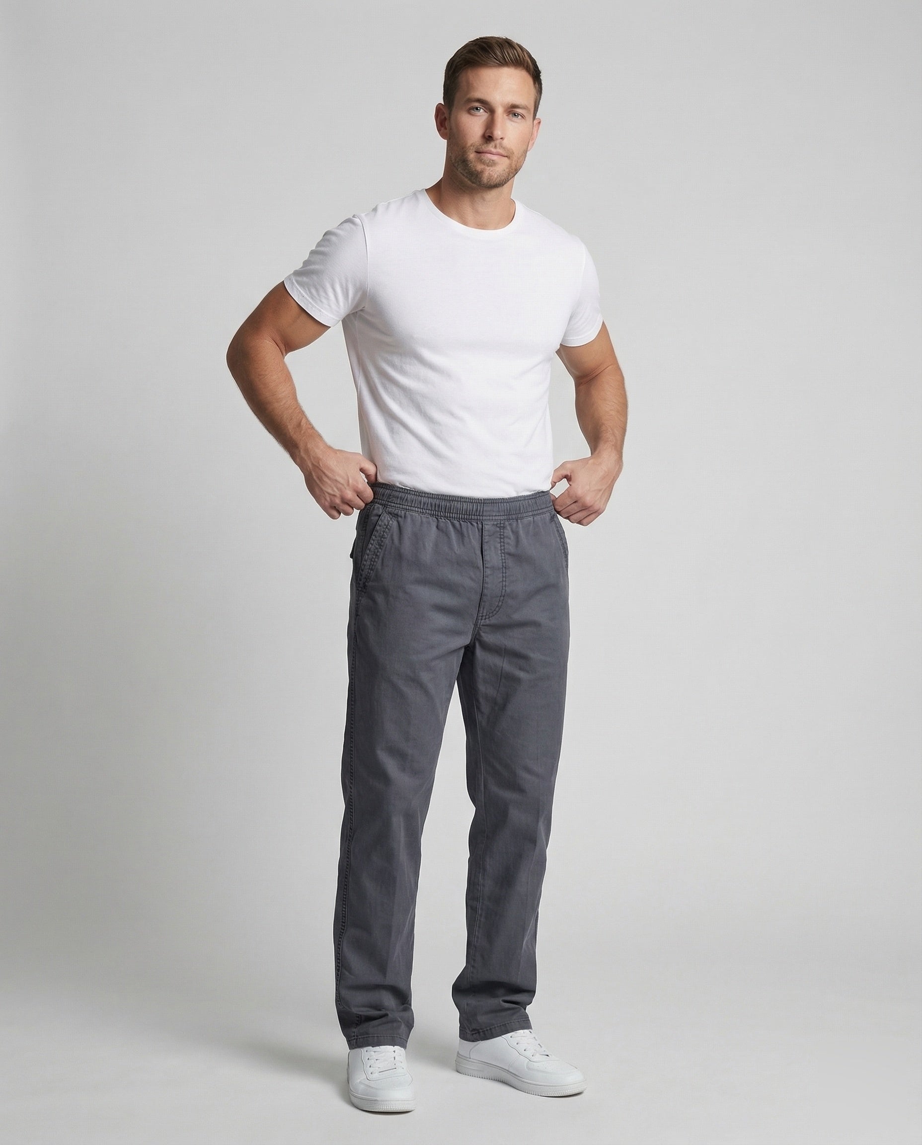 Pantaloni Uomo Cotone Vestibilità Dritta - Brentozzi