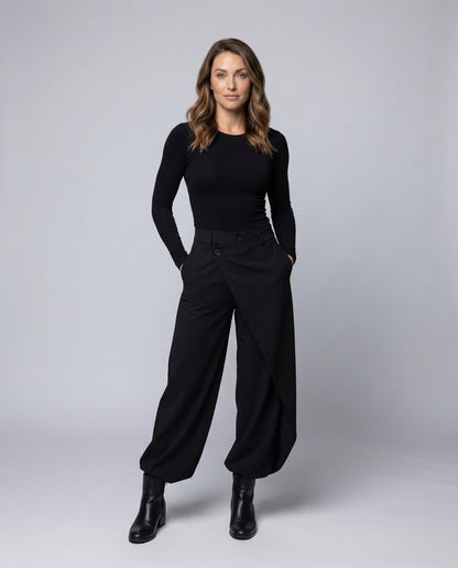Pantaloni Donna a Vita Alta Ampia Vestibilità - Brentozzi