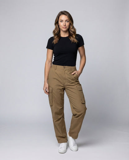 Pantaloni Cargo Palazzo Donna Comodi Ampi - Brentozzi