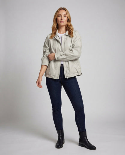 Giacca Donna in Pelle Collo Camicia Morbida - Brentozzi