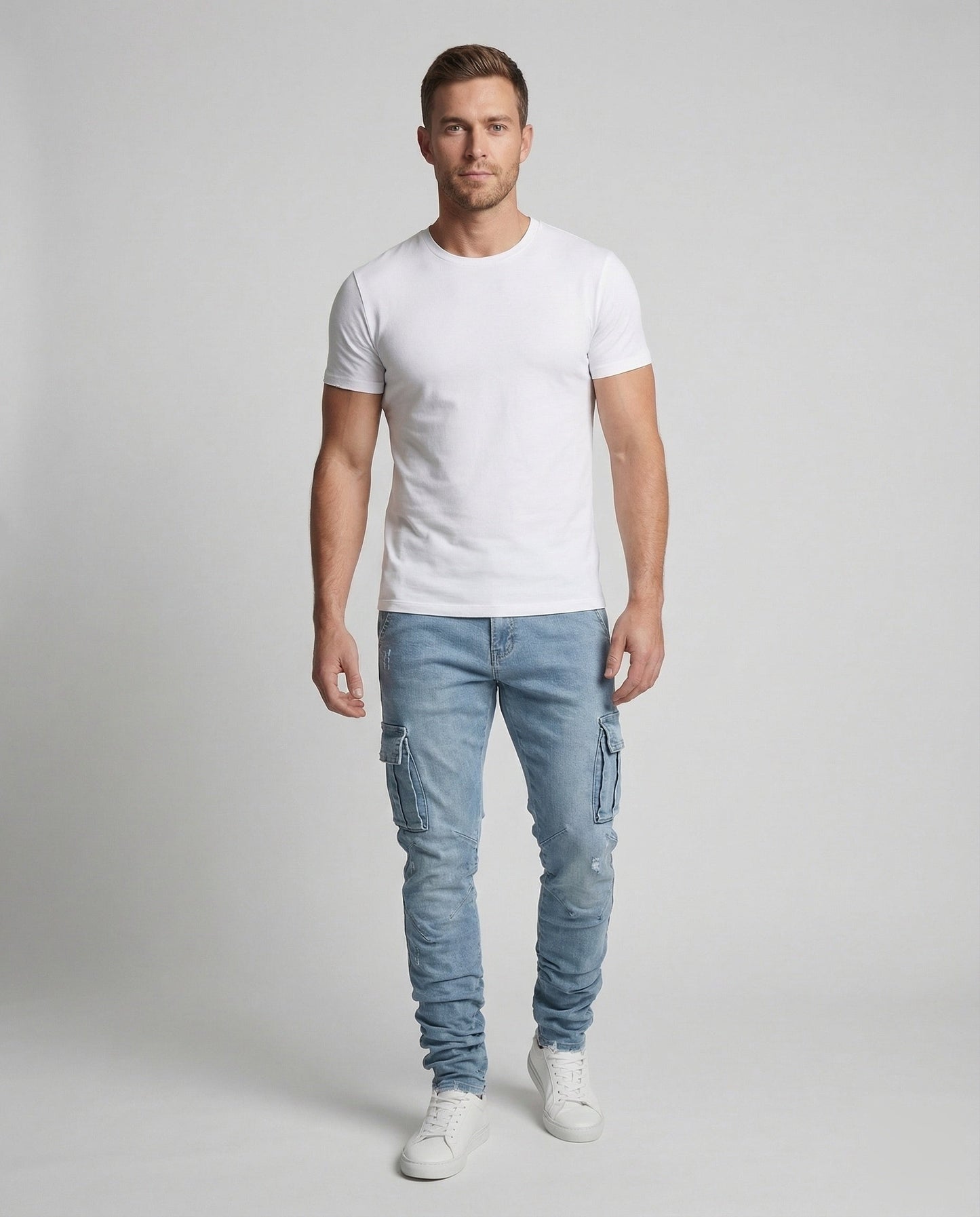 Pantaloni Cargo Uomo Jeans Jogger Comodi - Brentozzi