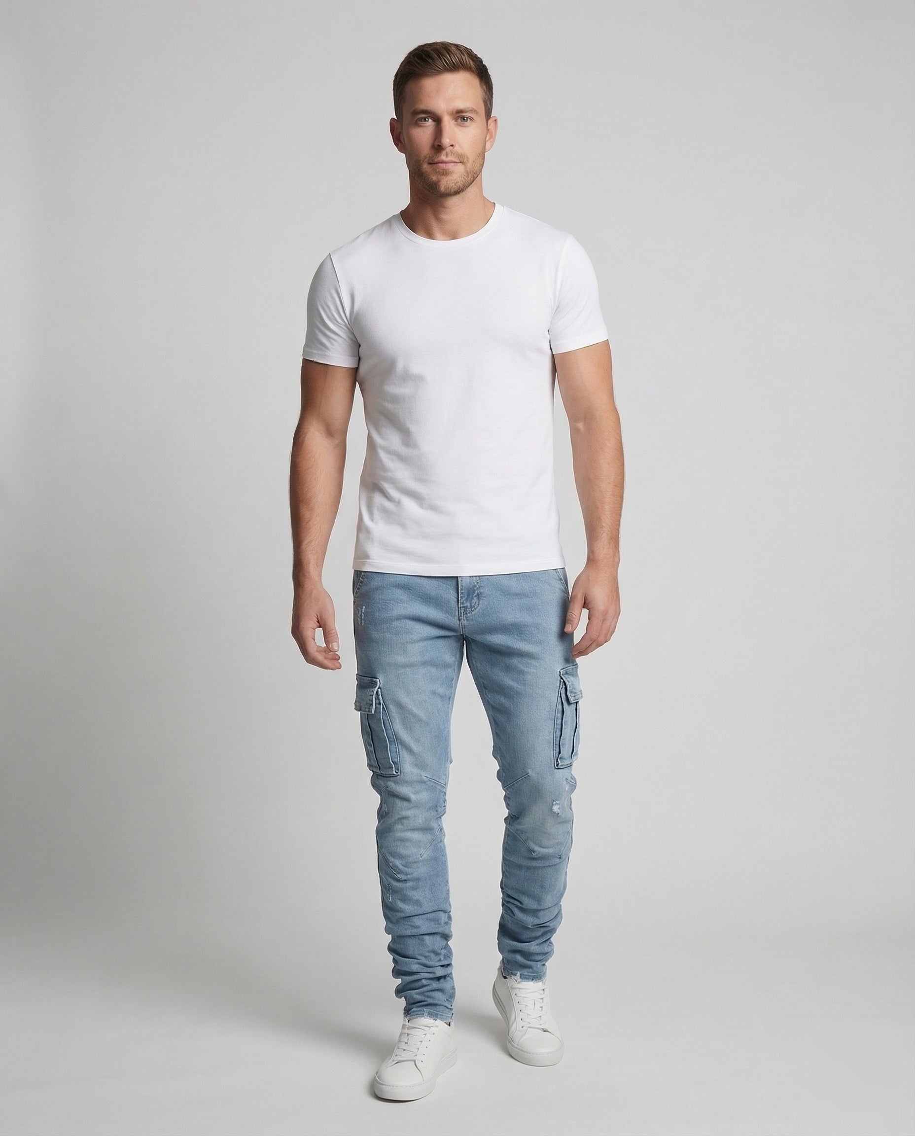 Pantaloni Cargo Uomo Jeans Jogger Comodi - Brentozzi