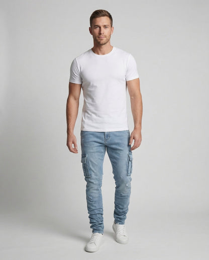 Pantaloni Cargo Uomo Jeans Jogger Comodi - Brentozzi
