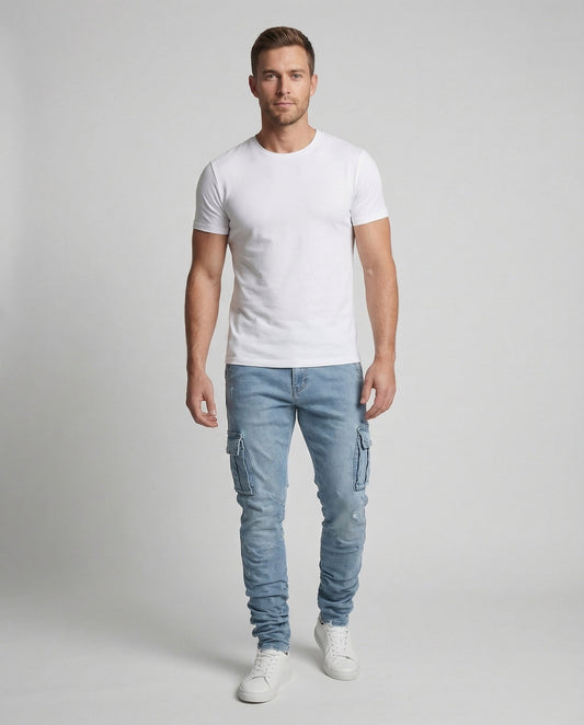 Pantaloni Cargo Uomo Jeans Jogger Comodi - Brentozzi