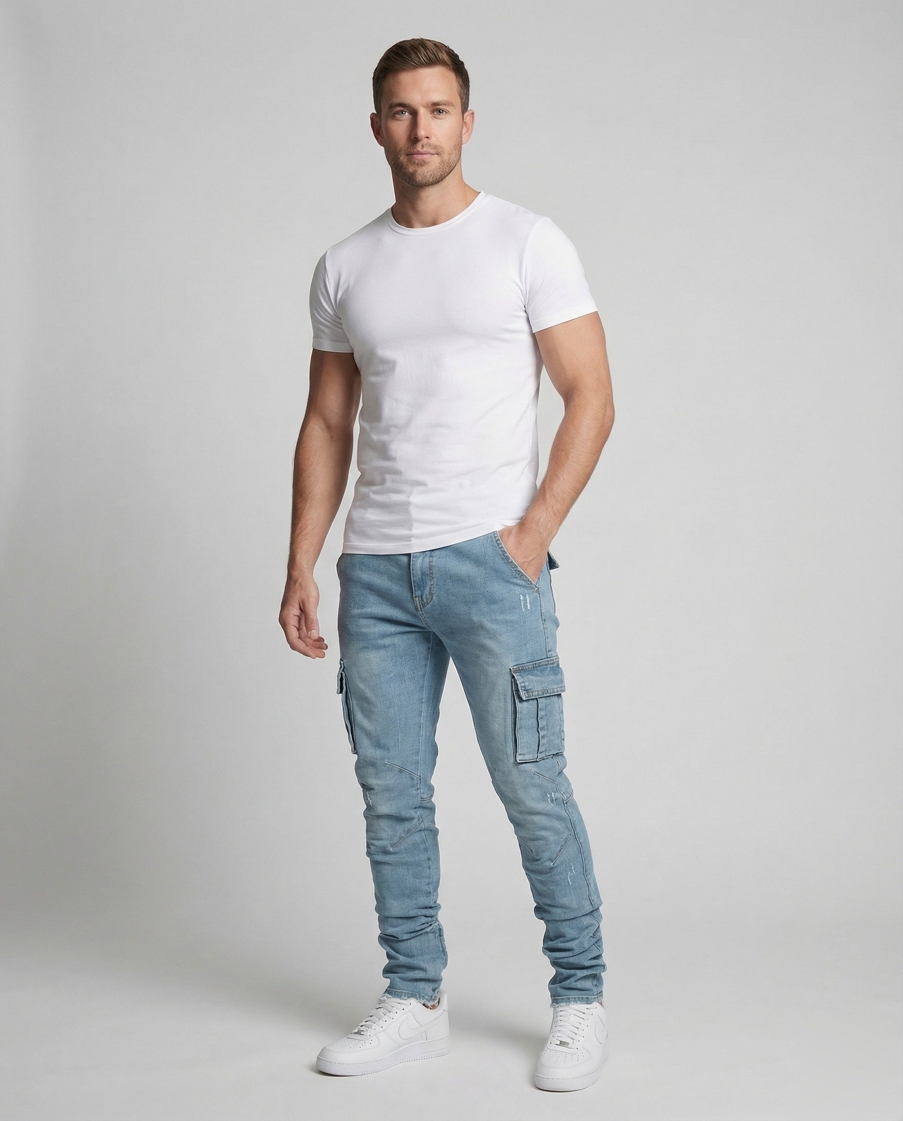 Jeans Cargo Uomo Slim Fit - Brentozzi