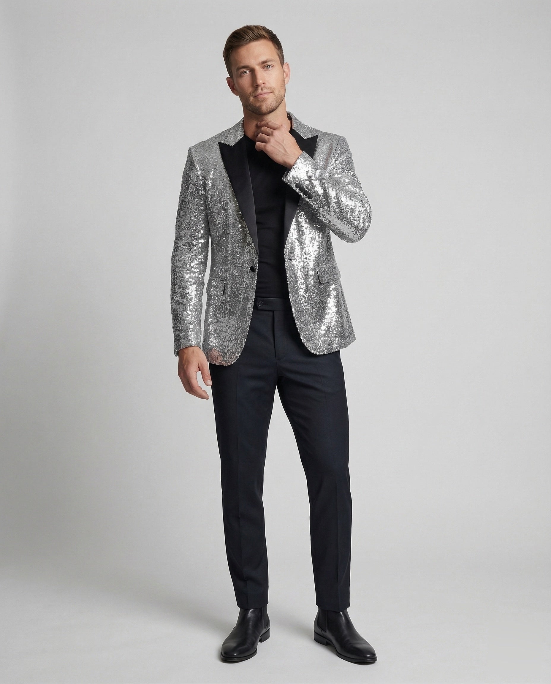 Giacca Uomo con Paillettes Vestibilità Classica - Brentozzi