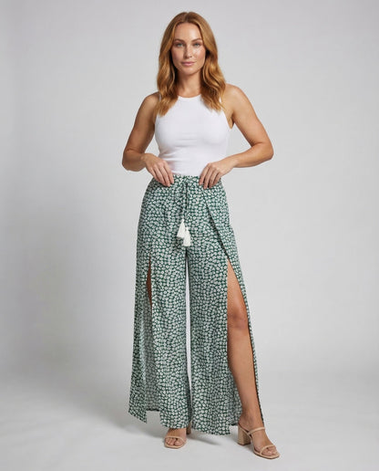 Pantaloni Palazzo Donna con Spacco Laterale - Brentozzi