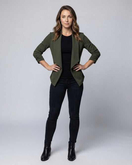 Blazer Donna in Jersey Taglio Cascata - Brentozzi