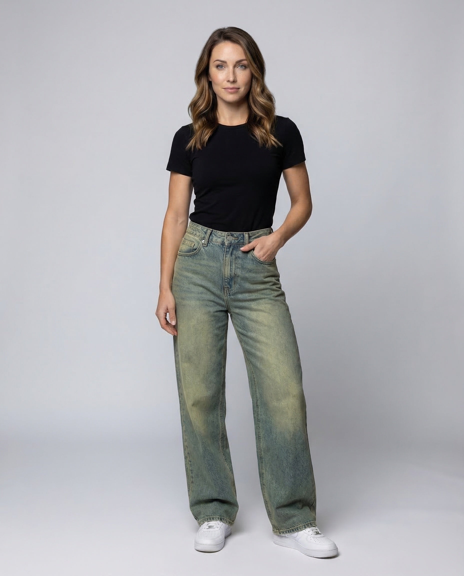 Jeans Baggy Donna Stile Retrò Vestibilità Ampia - Brentozzi