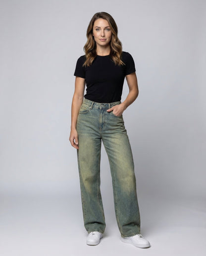 Jeans Baggy Donna Stile Retrò Vestibilità Ampia - Brentozzi
