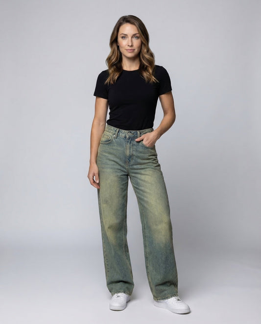 Jeans Baggy Donna Stile Retrò Vestibilità Ampia - Brentozzi
