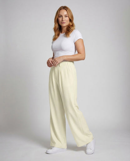 Pantaloni Palazzo Donna con Piega Frontale Ampia - Brentozzi