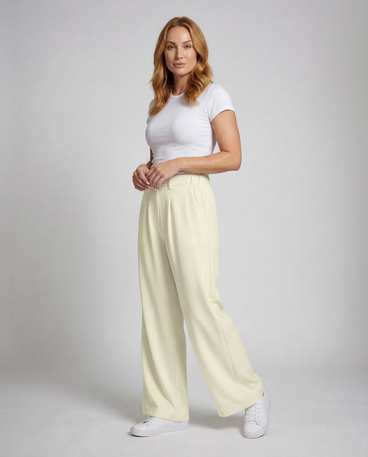 Pantaloni Palazzo Donna con Piega Frontale Ampia - Brentozzi