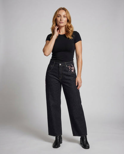 Jeans Donna Ricamati Vita Alta - Brentozzi