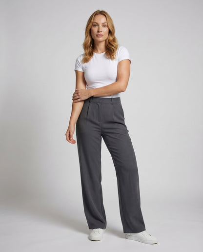 Pantaloni Palazzo Donna Eleganti Vita Alta - Brentozzi
