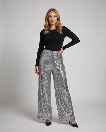 Gonna Maxi Donna Paillettes Taglio A Linea - Brentozzi