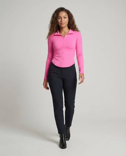 Polo Donna Manica Lunga con Chiusura Zip - Brentozzi