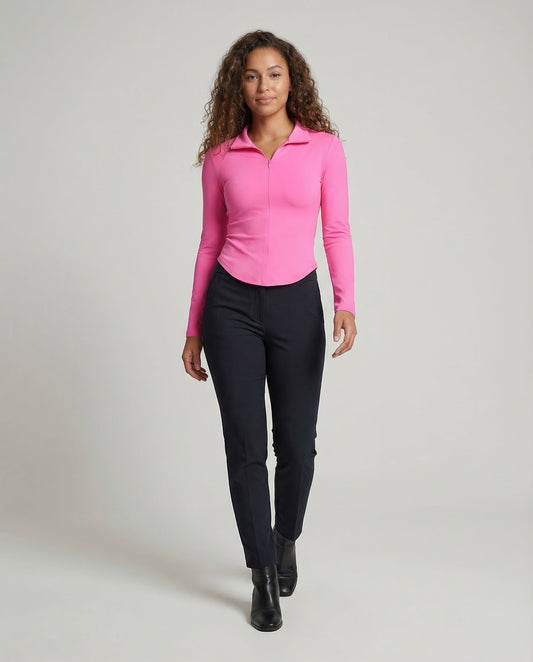 Polo Donna Manica Lunga con Chiusura Zip - Brentozzi