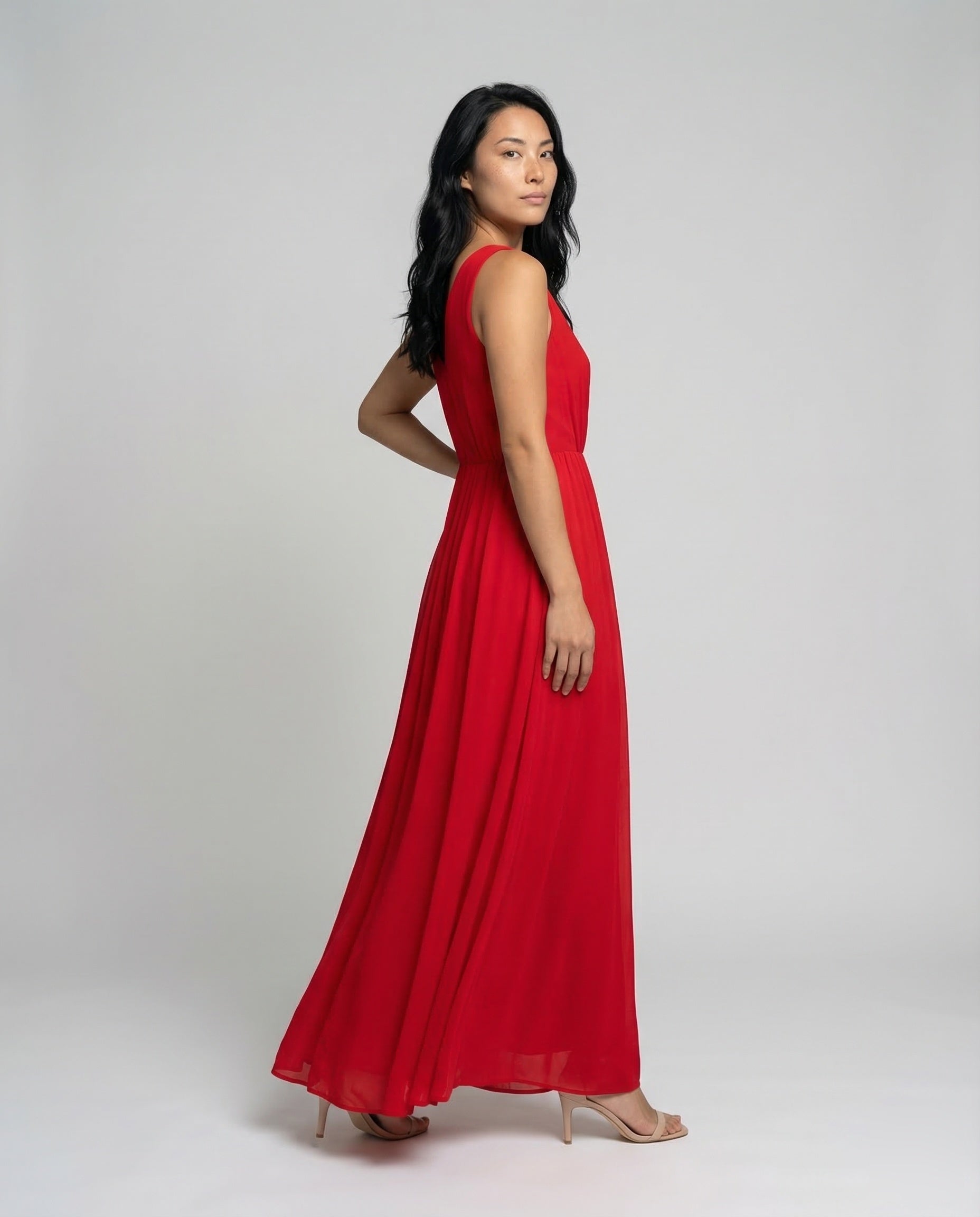 Abito Maxi Donna in Chiffon Stile Empire - Brentozzi