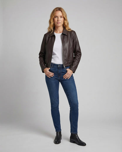 Giacca Bomber Donna in Ecopelle Corto - Brentozzi