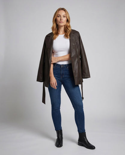 Trench Donna in Ecopelle Lunghezza Lunga - Brentozzi