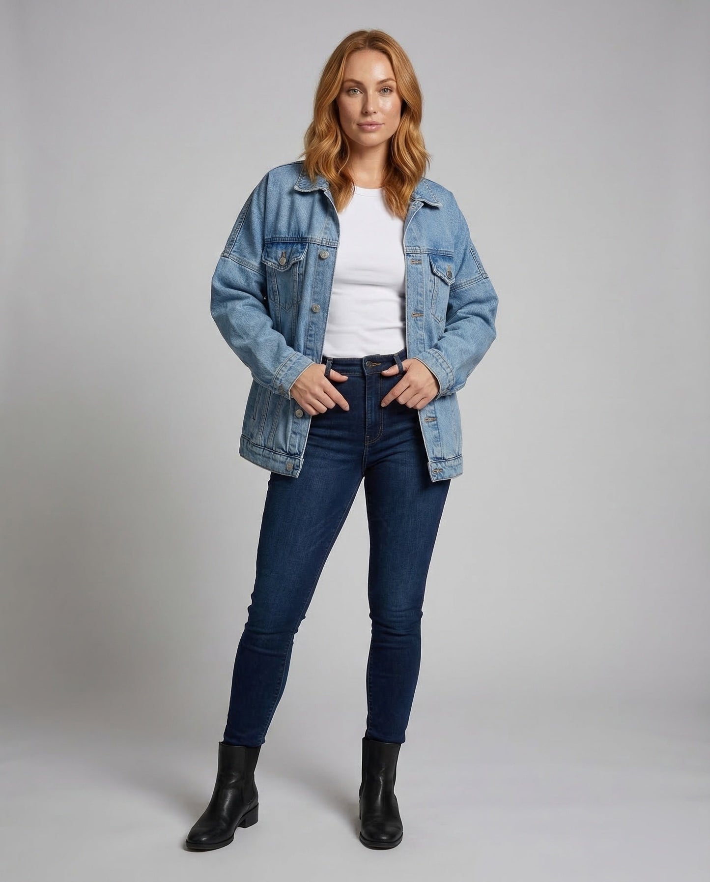 Giacca Denim Donna Lunga Oversize - Brentozzi