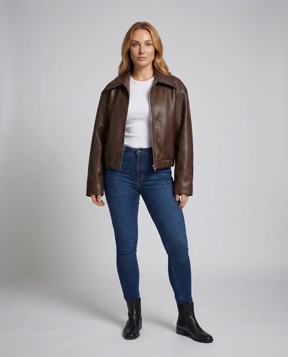 Giacca Donna in Ecopelle Oversize - Brentozzi