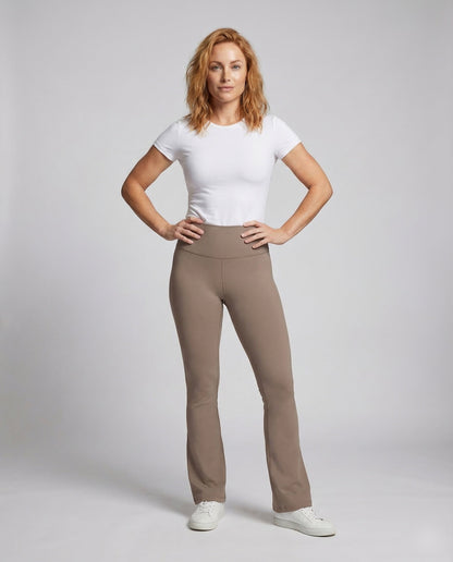 Pantaloni Yoga Donna Vita Alta Gamba Larga - Brentozzi