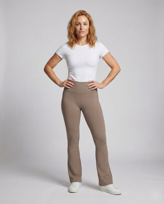 Pantaloni Yoga Donna Vita Alta Gamba Larga - Brentozzi