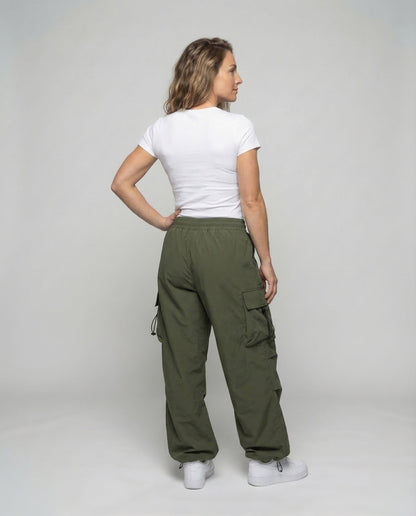 Pantaloni Cargo Donna Leggeri Vestibilità Ampia