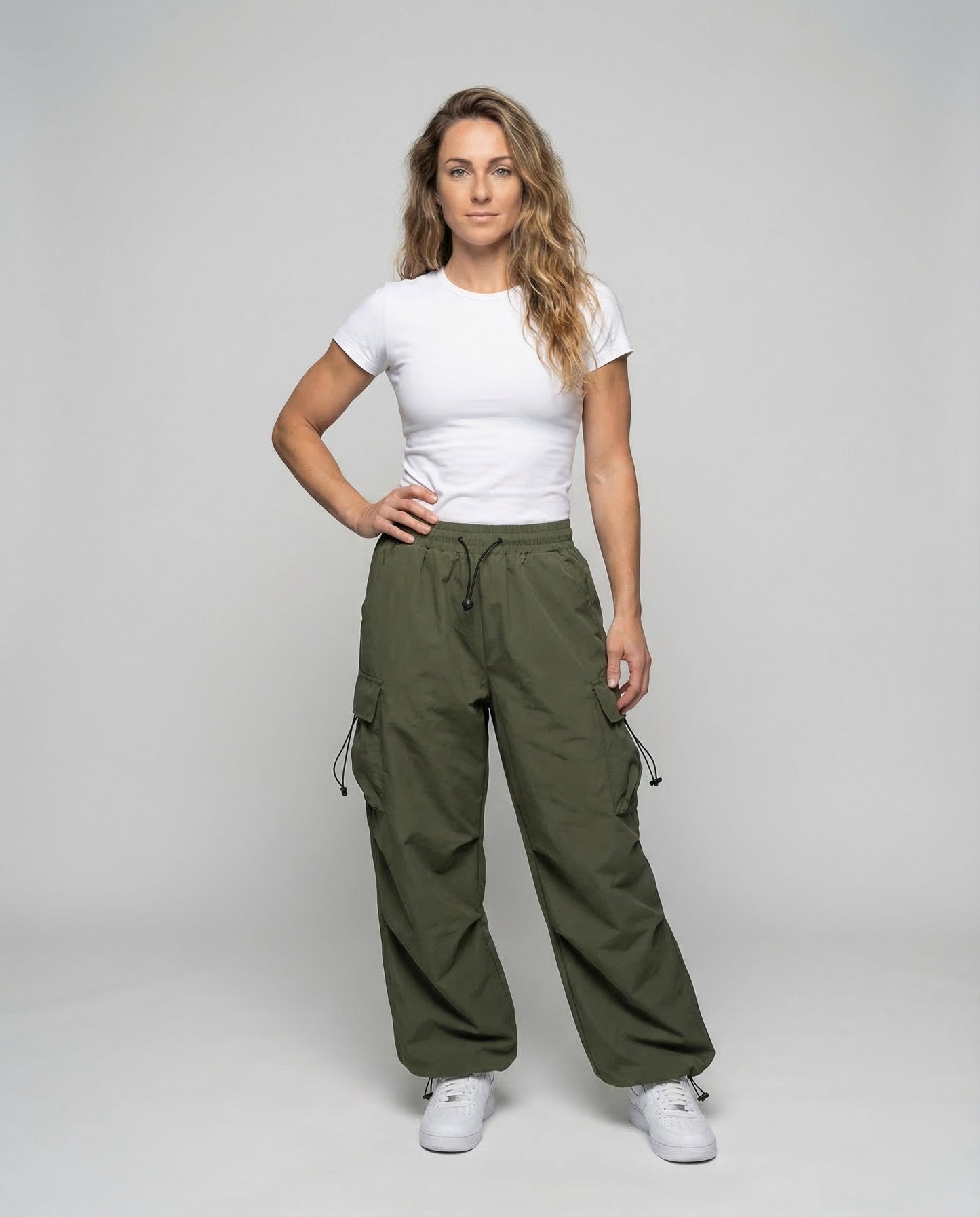 Pantaloni Cargo Donna Leggeri Vestibilità Ampia