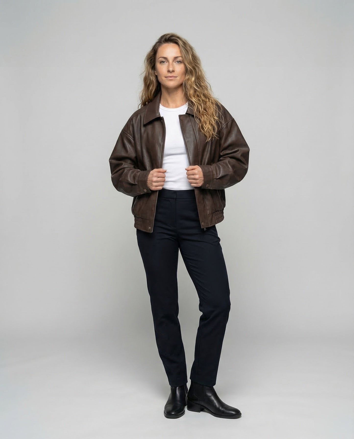 Giacca Donna Effetto Pelle Oversize - Brentozzi
