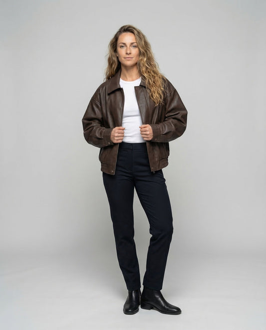 Giacca Donna Effetto Pelle Oversize - Brentozzi