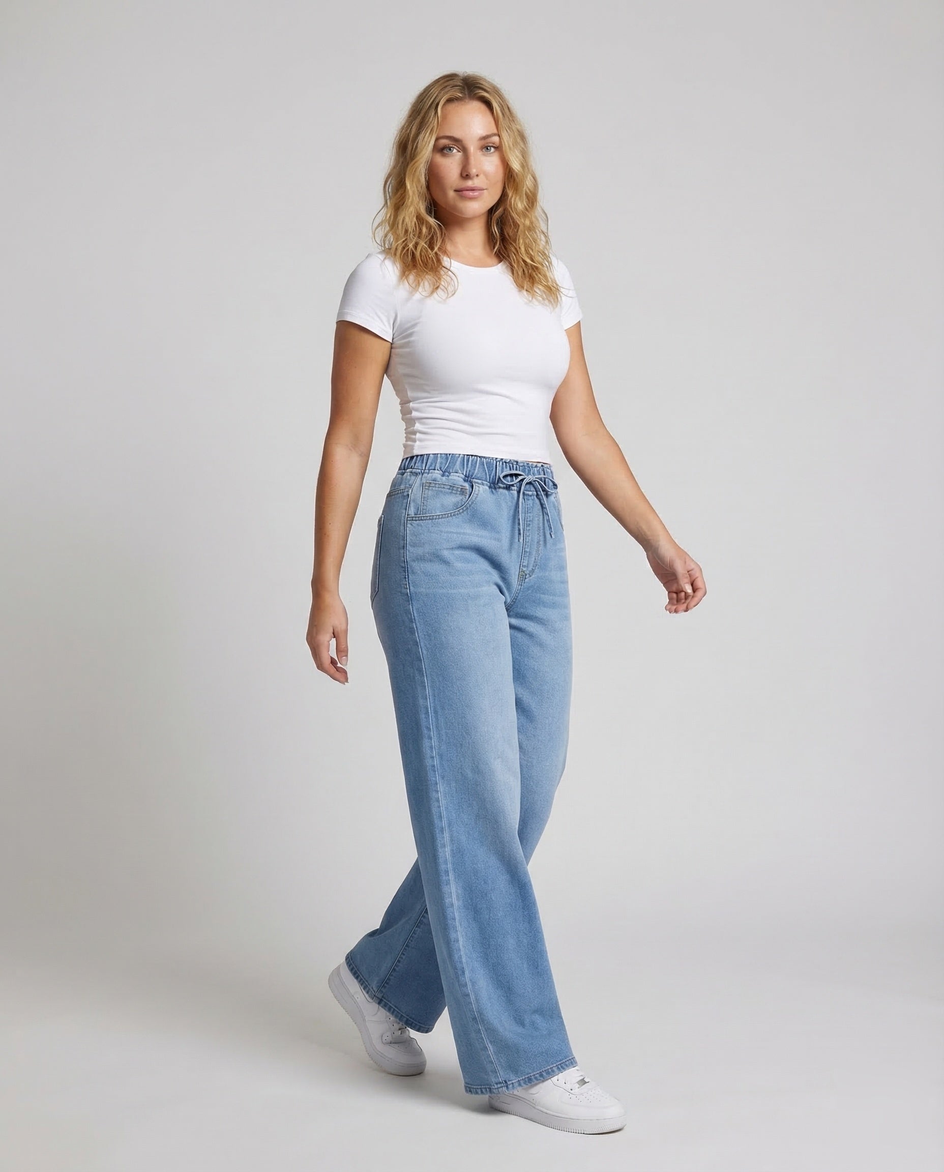 Jeans Donna Vita Alta Paperbag Slim - Brentozzi