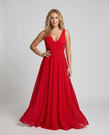 Abito Maxidress Donna in Chiffon Plissettato - Brentozzi